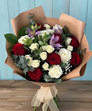 Букет цветов из:  Розы и Альстромерии в Терской