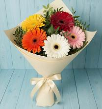 Букет цветов из:  Герберы в Терской