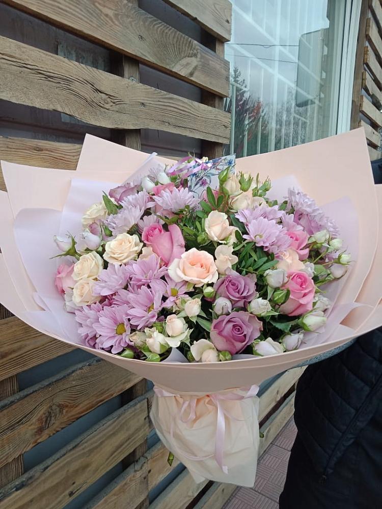 Букет цветов из: Розы и Хризантемы в Терской