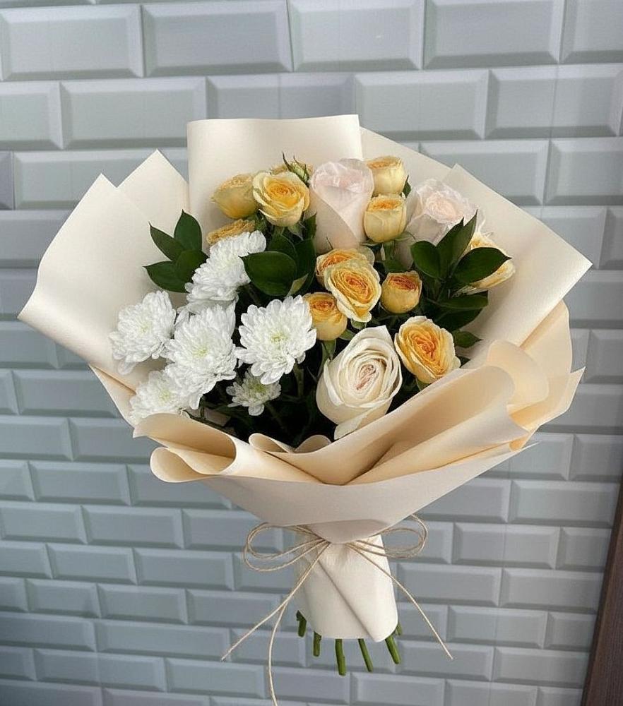 Букет цветов из: Розы и Хризантемы в Терской