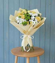 Букет цветов из:  Хризантемы и Розы в Терской