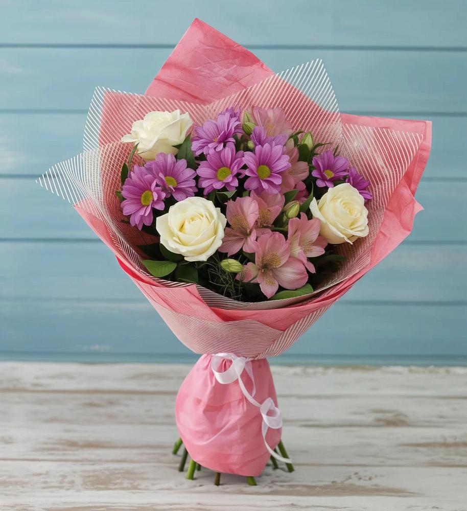 Букет цветов из: Герберы в Терской