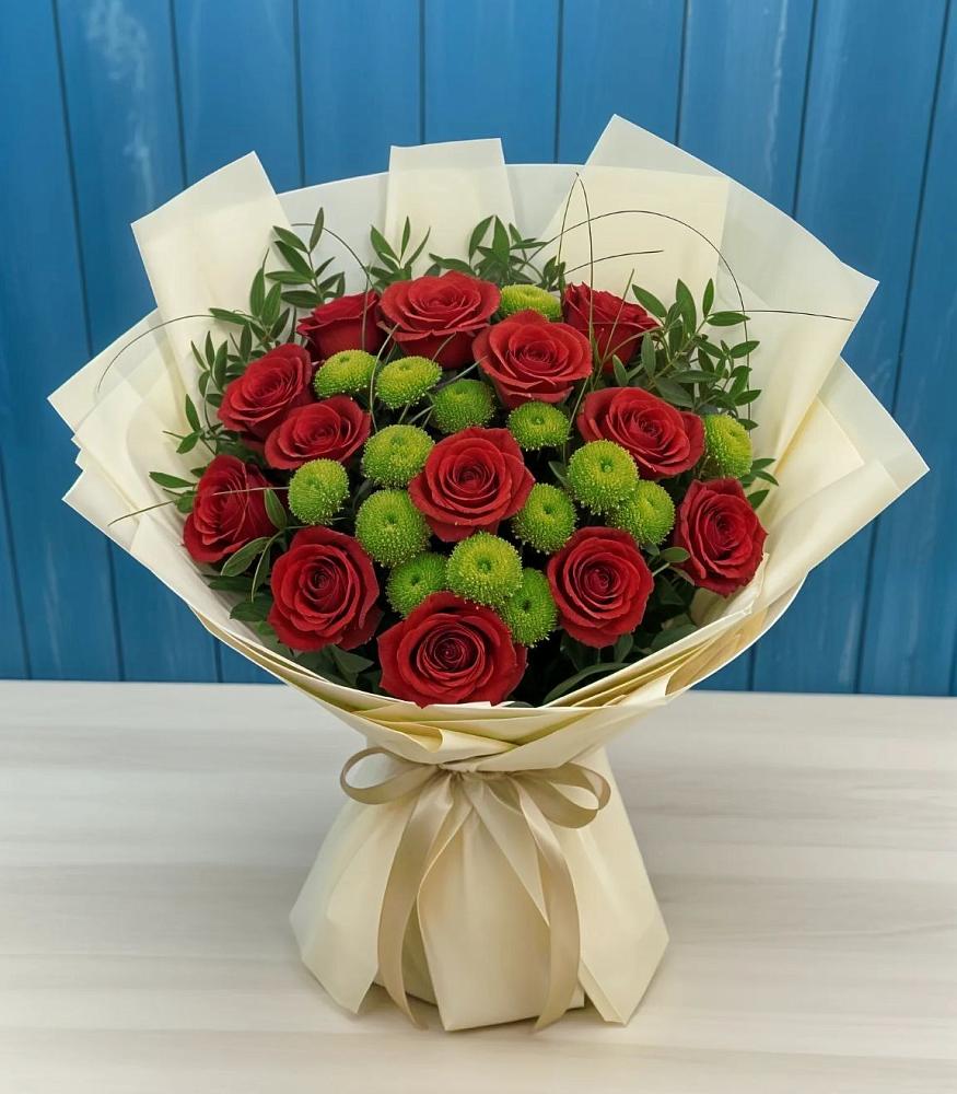 Букет цветов из: Розы и Хризантемы в Терской