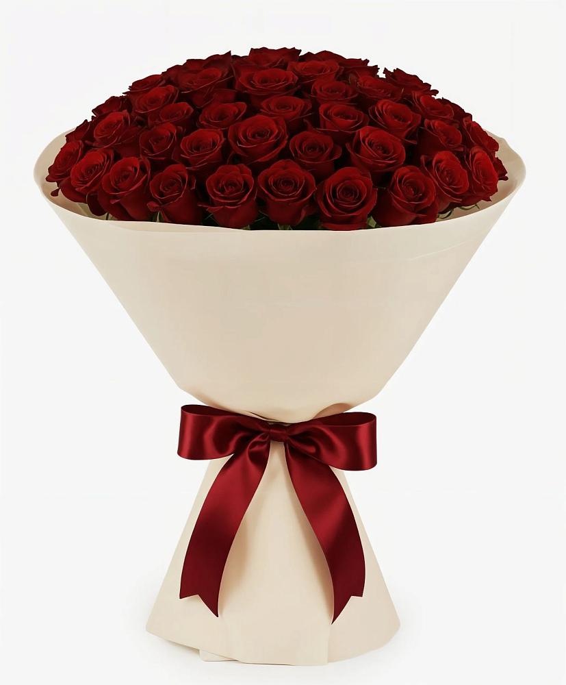 Букет 101 Бордовая роза Блэк Бакарра в Терской