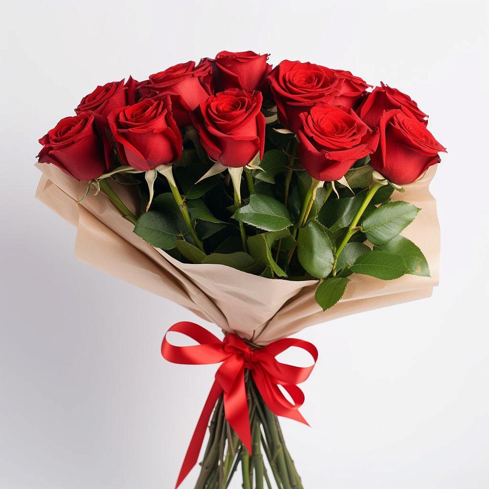 Букет 11 Красных роз Эдлесс Лав в Терской